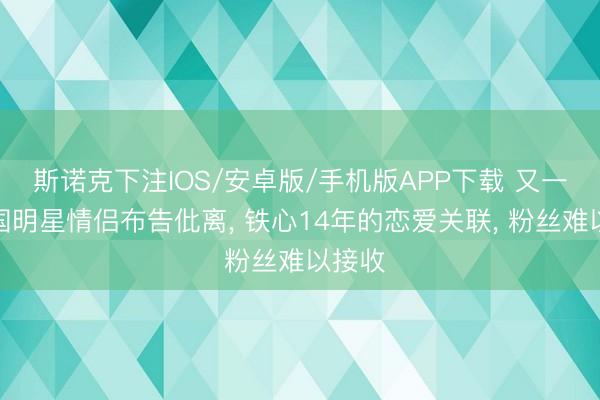 斯诺克下注IOS/安卓版/手机版APP下载 又一双韩国明星情侣布告仳离， 铁心14年的恋爱关联， 粉丝难以接收