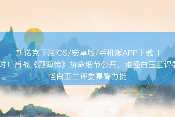 斯诺克下注IOS/安卓版/手机版APP下载 147天18小时！肖战《藏海传》拚命细节公开，难怪白玉兰评委集膂力挺
